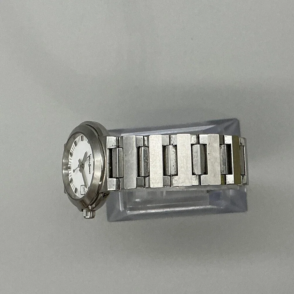 Bell Saint 1401 Womens Watch 26mm White Dial Stainless Steel Date New Battery 7
